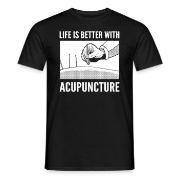 Nadeltherapie Zertifizierter Akupunkteur - Männer T-Shirt - Schwarz - Vorne - AI Model Male 178 light (178cm)