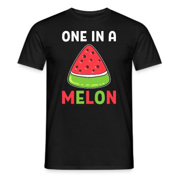 One In A Melon Obstverkäufer - Männer T-Shirt - Schwarz - Vorne - AI Model Male 178 light (178cm)