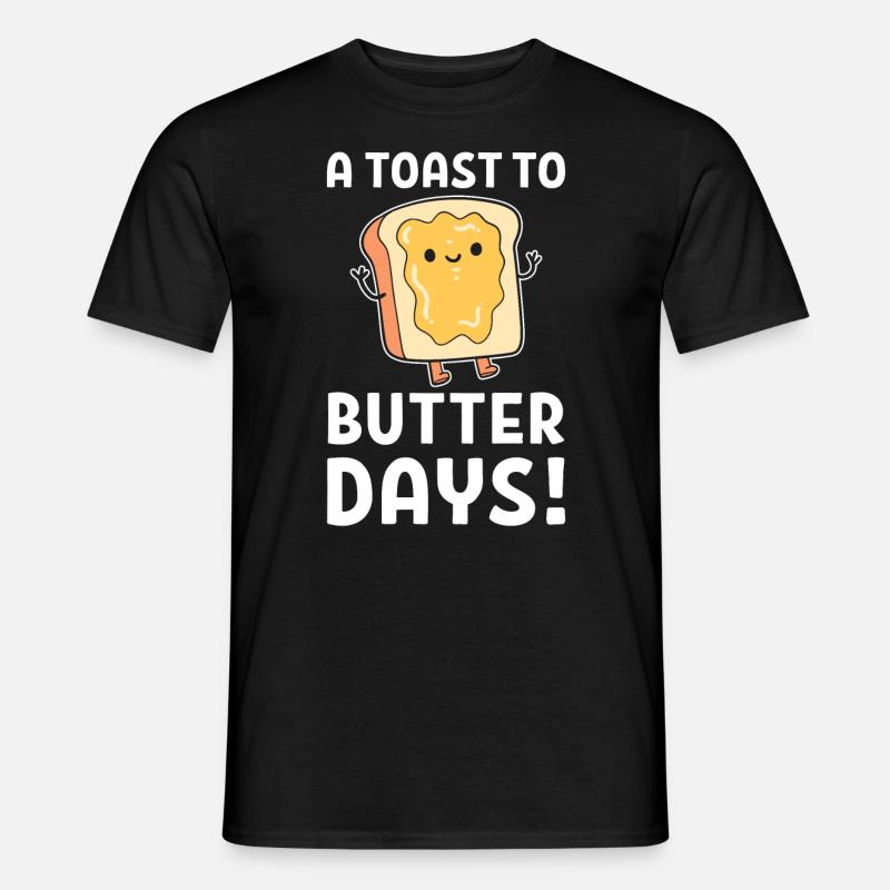 Butter Wortspiele Bäcker - Männer T-Shirt - Schwarz
