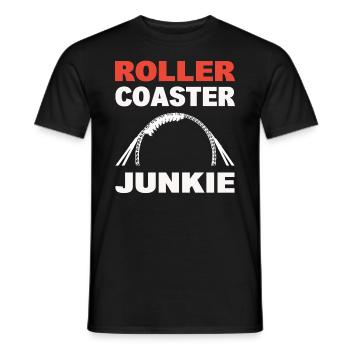 Vergnügungspark Achterbahnfahrt Abenteuer - Männer T-Shirt - Schwarz - Vorne - AI Model Male 178 light (178cm)