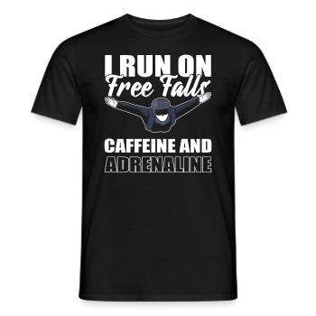 Fallschirmspringen Fallschirmspringer - Männer T-Shirt - Schwarz - Vorne - AI Model Male 178 light (178cm)