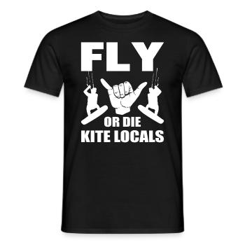 Kitesurfen Kite Surfer - Männer T-Shirt - Schwarz - Vorne - AI Model Male 178 light (178cm)
