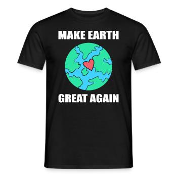 Make The Earth Great Again Naturliebhaber - Männer T-Shirt - Schwarz - Vorne - AI Model Male 178 light (178cm)