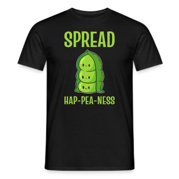 Lustige Erbsen Wortspiel Vegetarier - Männer T-Shirt - Schwarz - Vorne - AI Model Male 178 light (178cm)
