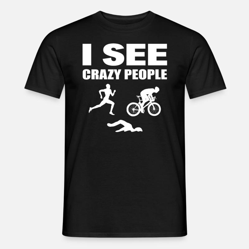 Triathlonsport Triathlet - Männer T-Shirt - Schwarz