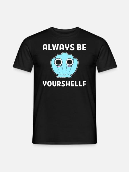 Sea Shell Pun Muschelsammler - Männer T-Shirt - Schwarz