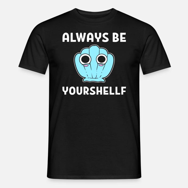 Sea Shell Pun Muschelsammler - Männer T-Shirt - Schwarz