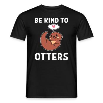 Be Kind To Otters Meeresbiologe - Männer T-Shirt - Schwarz - Vorne - AI Model Male 178 light (178cm)