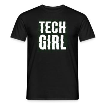 Tech Girl Programmiererin - Männer T-Shirt - Schwarz - Vorne - AI Model Male 178 light (178cm)