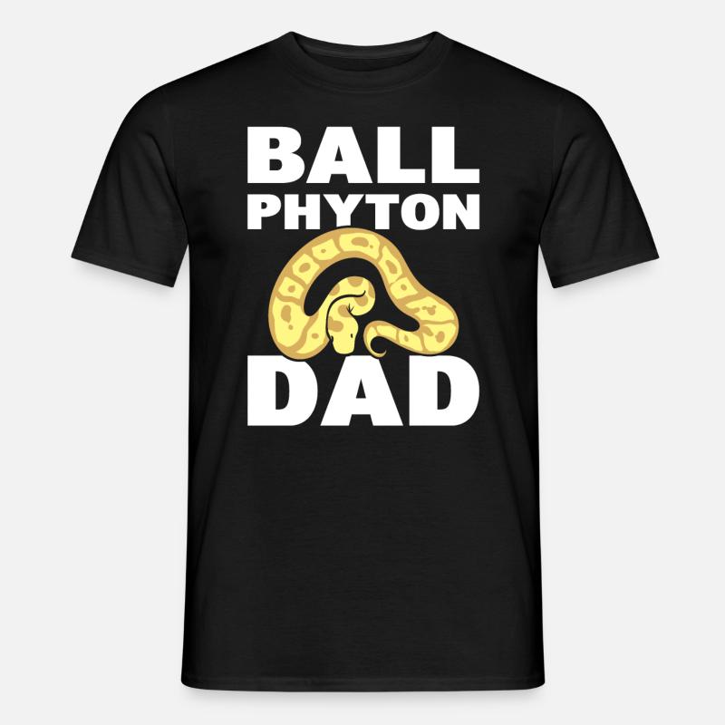 Ball Python Dad Serpentologe - Männer T-Shirt - Schwarz