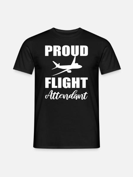 Stewardess Flugbegleiter Airline -Stewardess - Männer T-Shirt - Schwarz