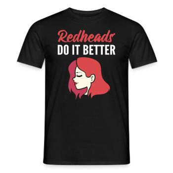 Redheads Do It Better Friseur - Männer T-Shirt - Schwarz - Vorne - AI Model Male 178 light (178cm)