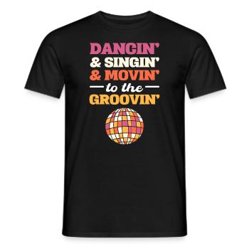 Klassische Disco Tanzlehrer - Männer T-Shirt - Schwarz - Vorne - AI Model Male 178 light (178cm)