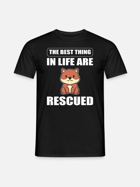 The Best Things In Life Are Rescued Hunde - Männer T-Shirt - Schwarz