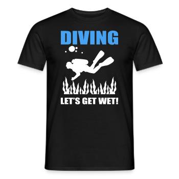 Tauchen Schnorcheln - Männer T-Shirt - Schwarz - Vorne - AI Model Male 178 light (178cm)