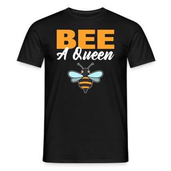 Bee A Queen Imker - Männer T-Shirt - Schwarz - Vorne - AI Model Male 178 light (178cm)