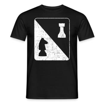 Schachfiguren Schachtrainer - Männer T-Shirt - Schwarz - Vorne - AI Model Male 178 light (178cm)