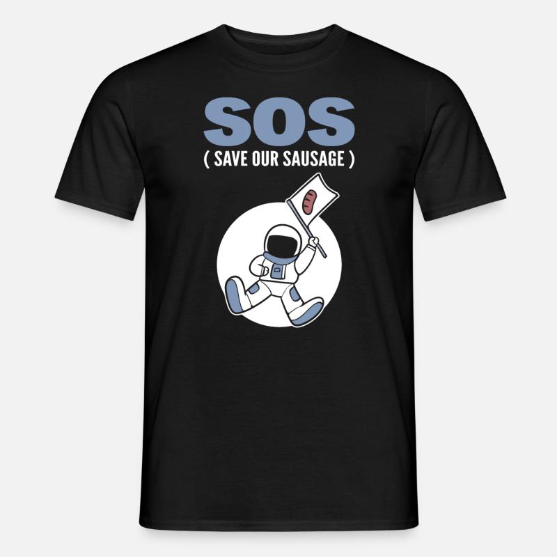 Wurstliebhaber Fleischesser - Männer T-Shirt - Schwarz