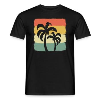 Palm Tree Sunset Strandliebhaber - Männer T-Shirt - Schwarz - Vorne - AI Model Male 178 light (178cm)