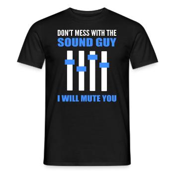 Lustiger Sound -Typ Tontechniker - Männer T-Shirt - Schwarz - Vorne - AI Model Male 178 light (178cm)