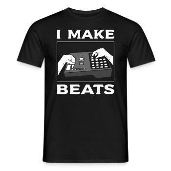 I Make Beats Singer Songwriter - Männer T-Shirt - Schwarz - Vorne - AI Model Male 178 light (178cm)