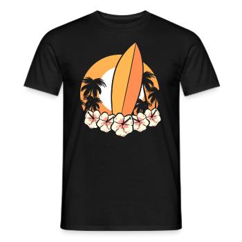 Surfbrett Surfer - Männer T-Shirt - Schwarz - Vorne - AI Model Male 178 light (178cm)