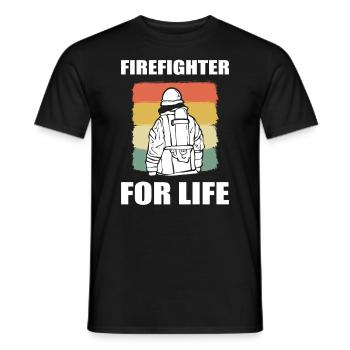 Stolzer Feuerwehrmann Feuerwehr - Männer T-Shirt - Schwarz - Vorne - AI Model Male 178 light (178cm)