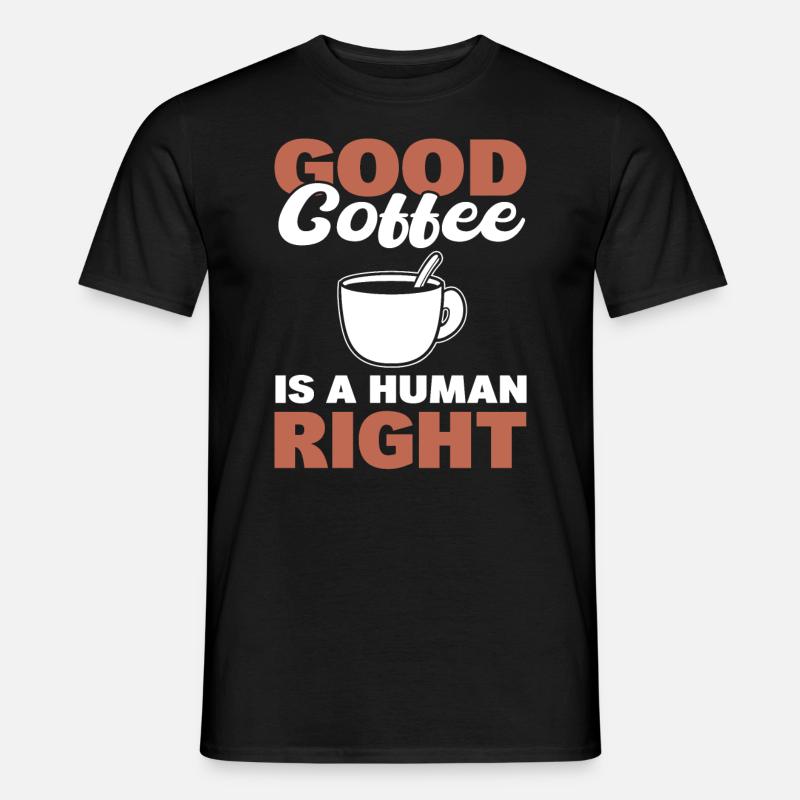 Kaffeetrinker Kaffeeliebhaber - Männer T-Shirt - Schwarz