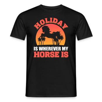 Pferdeliebhaber Reitlehrer - Männer T-Shirt - Schwarz - Vorne - AI Model Male 178 light (178cm)