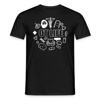 OT Life Sprachtherapeut - Männer T-Shirt - Schwarz - Vorne - AI Model Male 178 light (178cm)