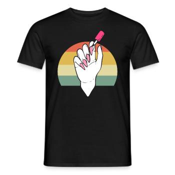 Süßer Manikürist Nagel-Techniker - Männer T-Shirt - Schwarz - Vorne - AI Model Male 178 light (178cm)