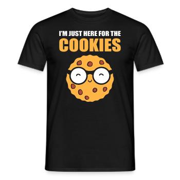 I'm Just Here For The Cookies Cookie Baker - Männer T-Shirt - Schwarz - Vorne - AI Model Male 178 light (178cm)