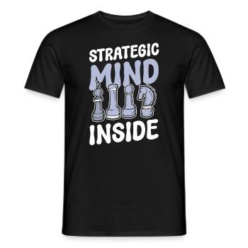 Strategic Mind Inside Schachspieler - Männer T-Shirt - Schwarz - Vorne - AI Model Male 178 light (178cm)