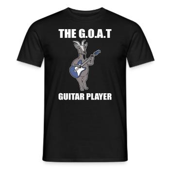 Ziege Gitarrist Gitarre - Männer T-Shirt - Schwarz - Vorne - AI Model Male 178 light (178cm)