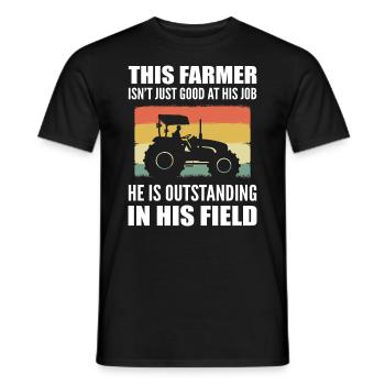 Lustiger Bauer Landwirt - Männer T-Shirt - Schwarz - Vorne - AI Model Male 178 light (178cm)