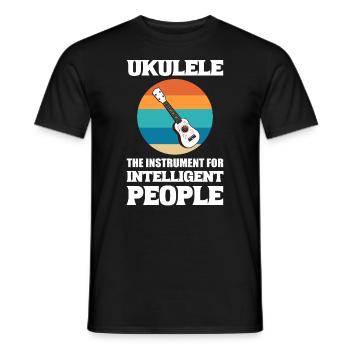 Lustiger Ukelele -Liebhaber Luthier - Männer T-Shirt - Schwarz - Vorne - AI Model Male 178 light (178cm)