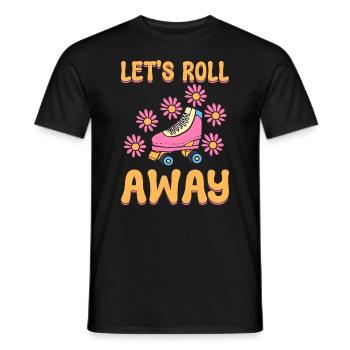 Coole Rollschuhe Eisbahn - Männer T-Shirt - Schwarz - Vorne - AI Model Male 178 light (178cm)