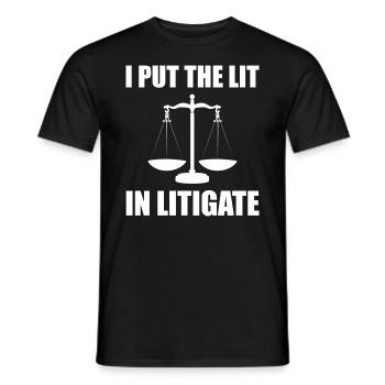 I Put The Lit In Litigate Firmenanwalt - Männer T-Shirt - Schwarz - Vorne - AI Model Male 178 light (178cm)
