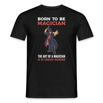 Magierleben Zauberer - Männer T-Shirt - Schwarz - Vorne - AI Model Male 178 light (178cm)