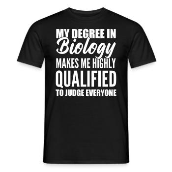 Lustiger Biologe Biologie - Männer T-Shirt - Schwarz - Vorne - AI Model Male 178 light (178cm)