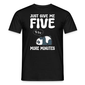 Lustiger Panda Schlafmütze - Männer T-Shirt - Schwarz - Vorne - AI Model Male 178 light (178cm)