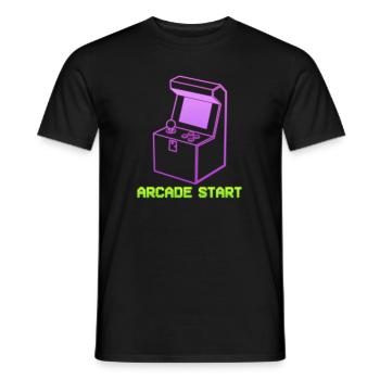 Arcade Start Computerfreak - Männer T-Shirt - Schwarz - Vorne - AI Model Male 178 light (178cm)