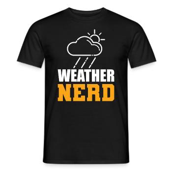 Weather Nerd Klimaforscher - Männer T-Shirt - Schwarz - Vorne - AI Model Male 178 light (178cm)
