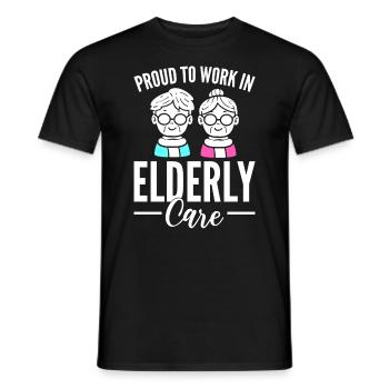 Lustige Altenpflege Betreuer - Männer T-Shirt - Schwarz - Vorne - AI Model Male 178 light (178cm)