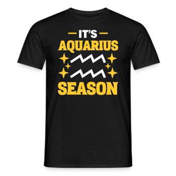 Sternzeichen-Saison Wassermann Sternzeichen-Fan - Männer T-Shirt - Schwarz - Vorne - AI Model Male 178 light (178cm)