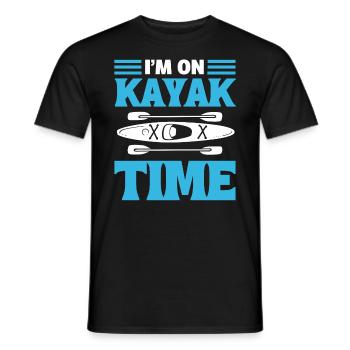 Lustiges Kajakfahren Kajakfahrer - Männer T-Shirt - Schwarz - Vorne - AI Model Male 178 light (178cm)