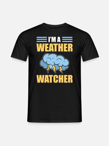 Wettervorhersage Wetterfrosch - Männer T-Shirt - Schwarz