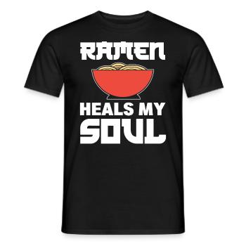 Ramen-Liebhaber Food-Vlogger - Männer T-Shirt - Schwarz - Vorne - AI Model Male 178 light (178cm)