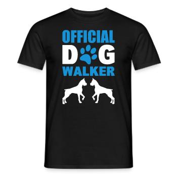 Official Dog Walker Tiersitter - Männer T-Shirt - Schwarz - Vorne - AI Model Male 178 light (178cm)