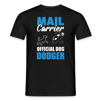 Lustiger Briefträger und Hund Postarbeiter - Männer T-Shirt - Schwarz - Vorne - AI Model Male 178 light (178cm)